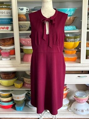 ModCloth Burgundy Beauty in Bows Party Dress - Size XL